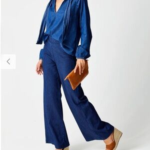 Women's Suzy D Ziggy Stretch Denim Flare Pants/ Small